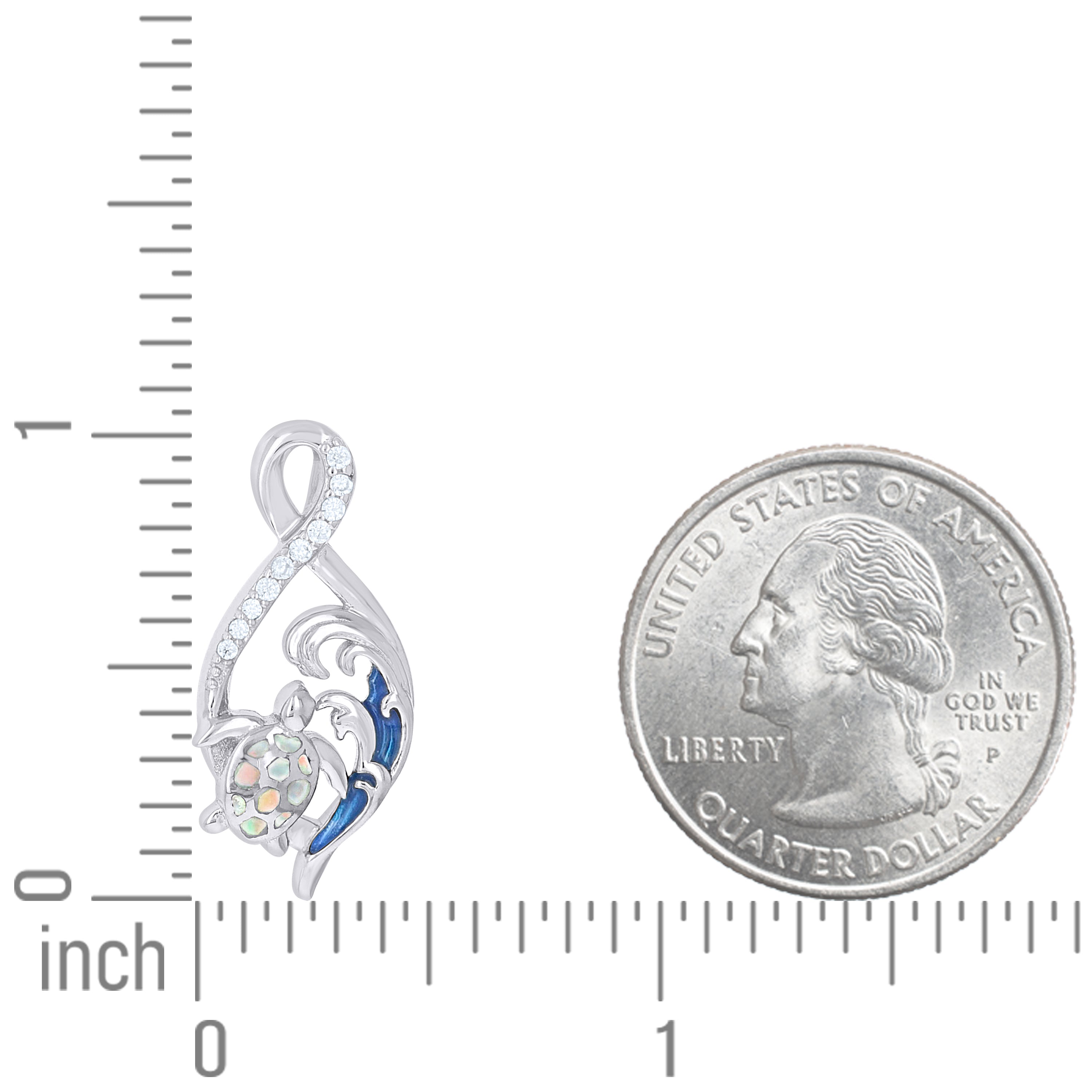925 Sterling Silver Opal And Cubic Zirconia Pendant