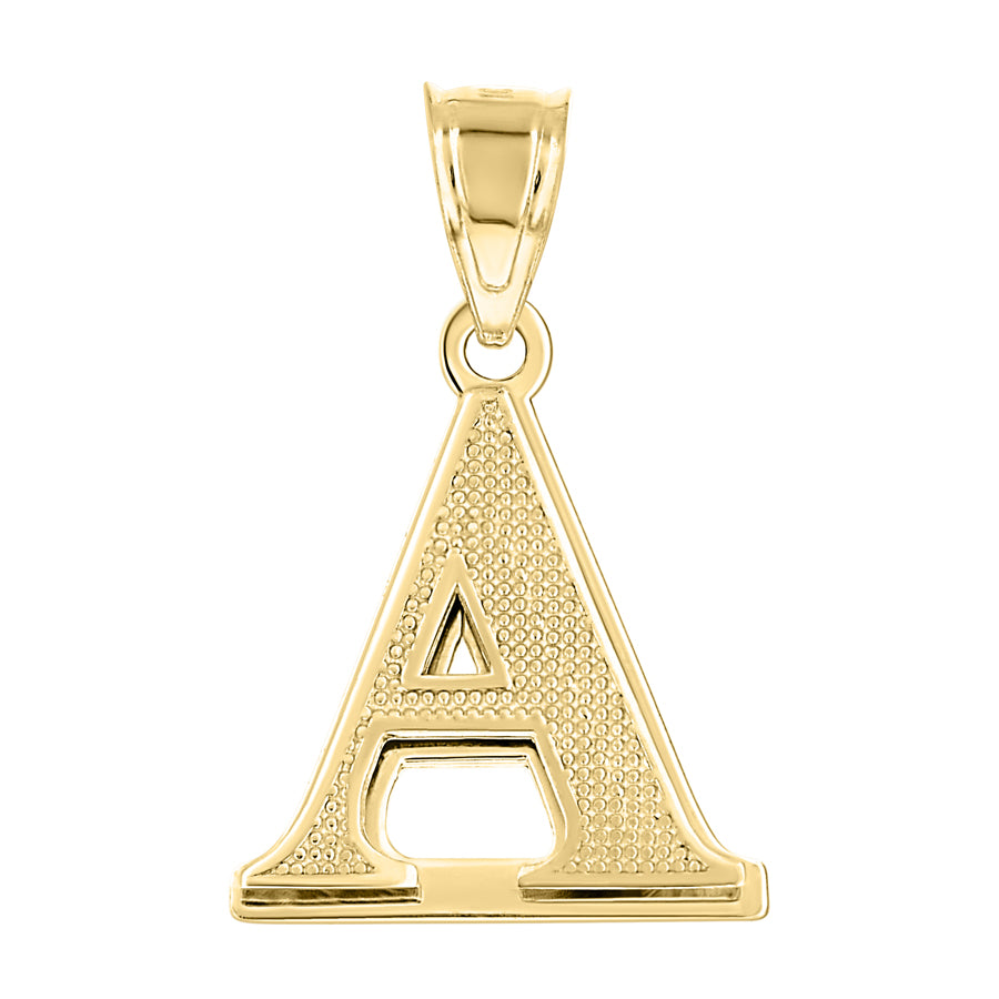 10Kt Gold Initial Letter  Pendant