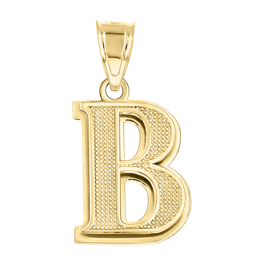 10Kt Gold Initial Letter  Pendant