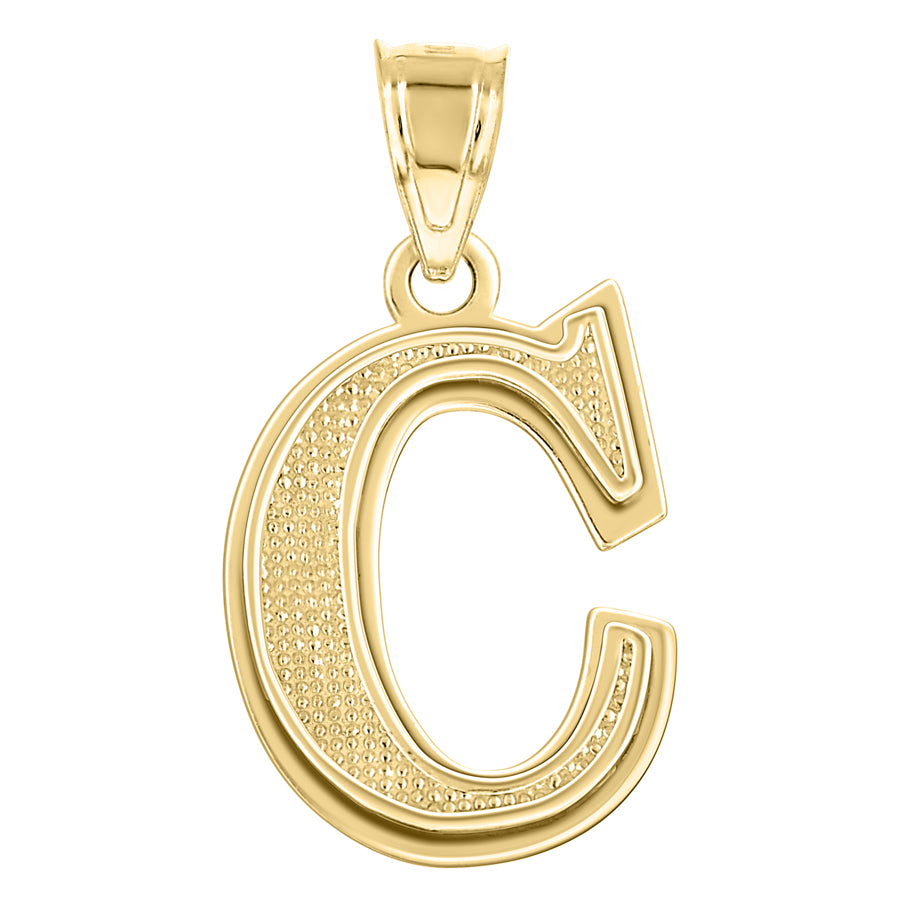 10Kt Gold Initial Letter  Pendant