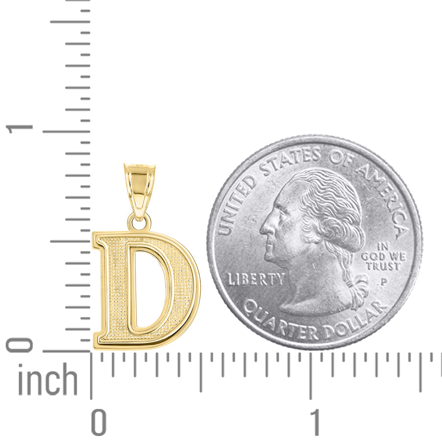 10Kt Gold Initial Letter  Pendant