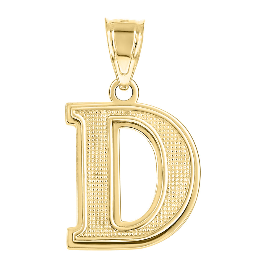 10Kt Gold Initial Letter  Pendant