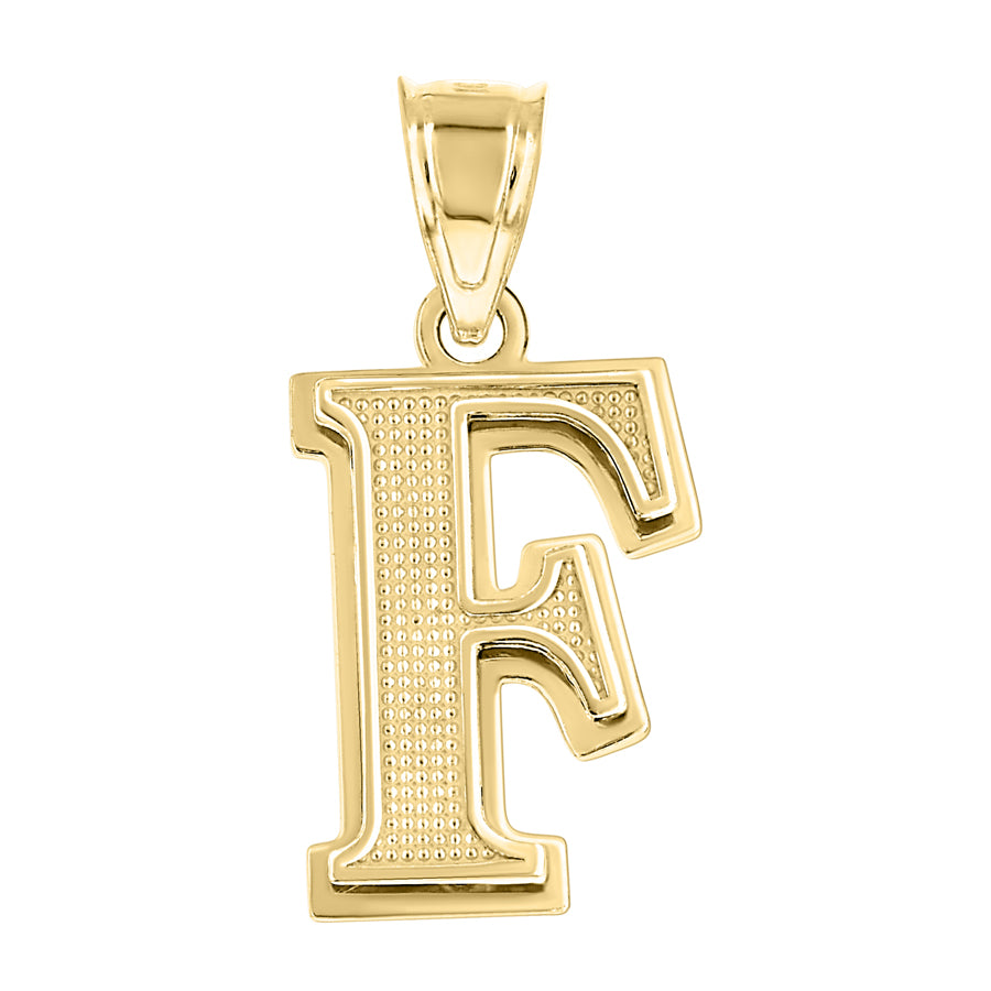 10Kt Gold Initial Letter  Pendant