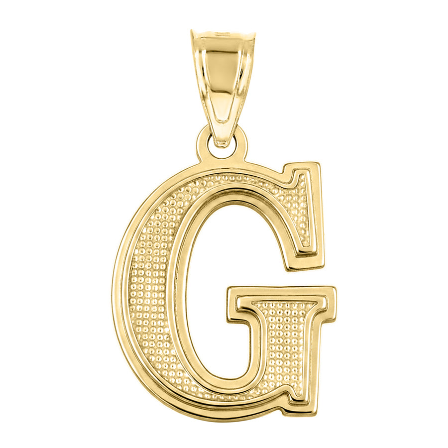 10Kt Gold Initial Letter  Pendant