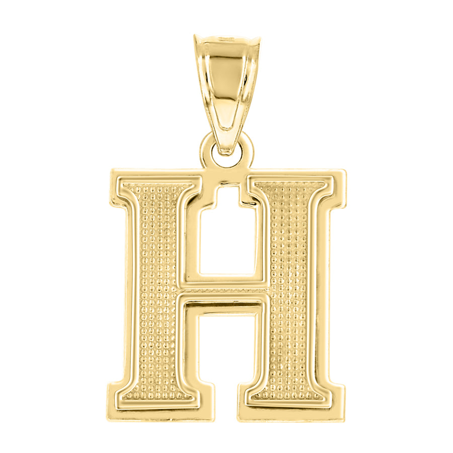 10Kt Gold Initial Letter  Pendant