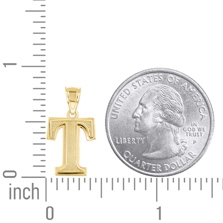 10Kt Gold Initial Letter  Pendant