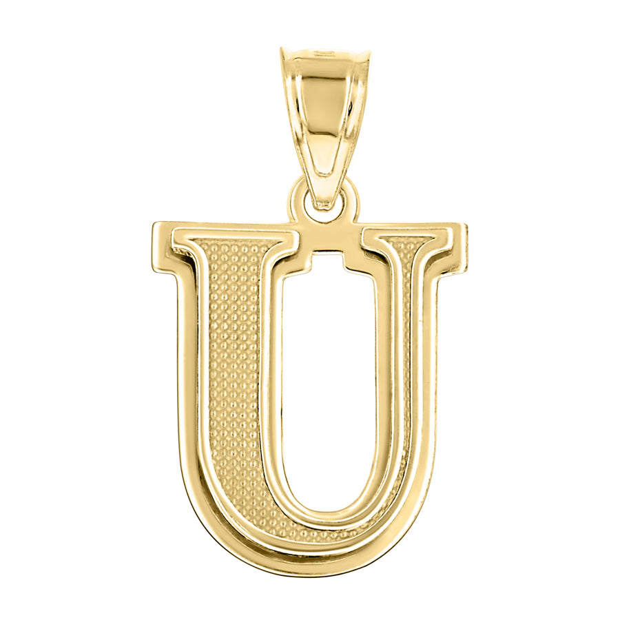 10Kt Gold Initial Letter  Pendant