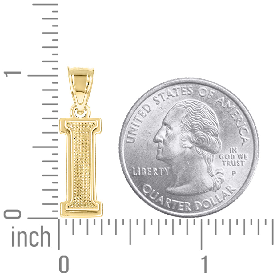 10Kt Gold Initial Letter  Pendant