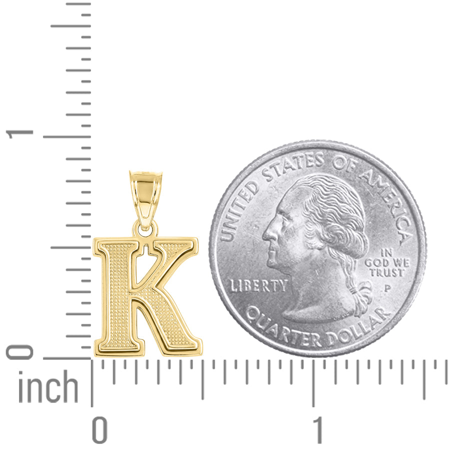 10Kt Gold Initial Letter  Pendant