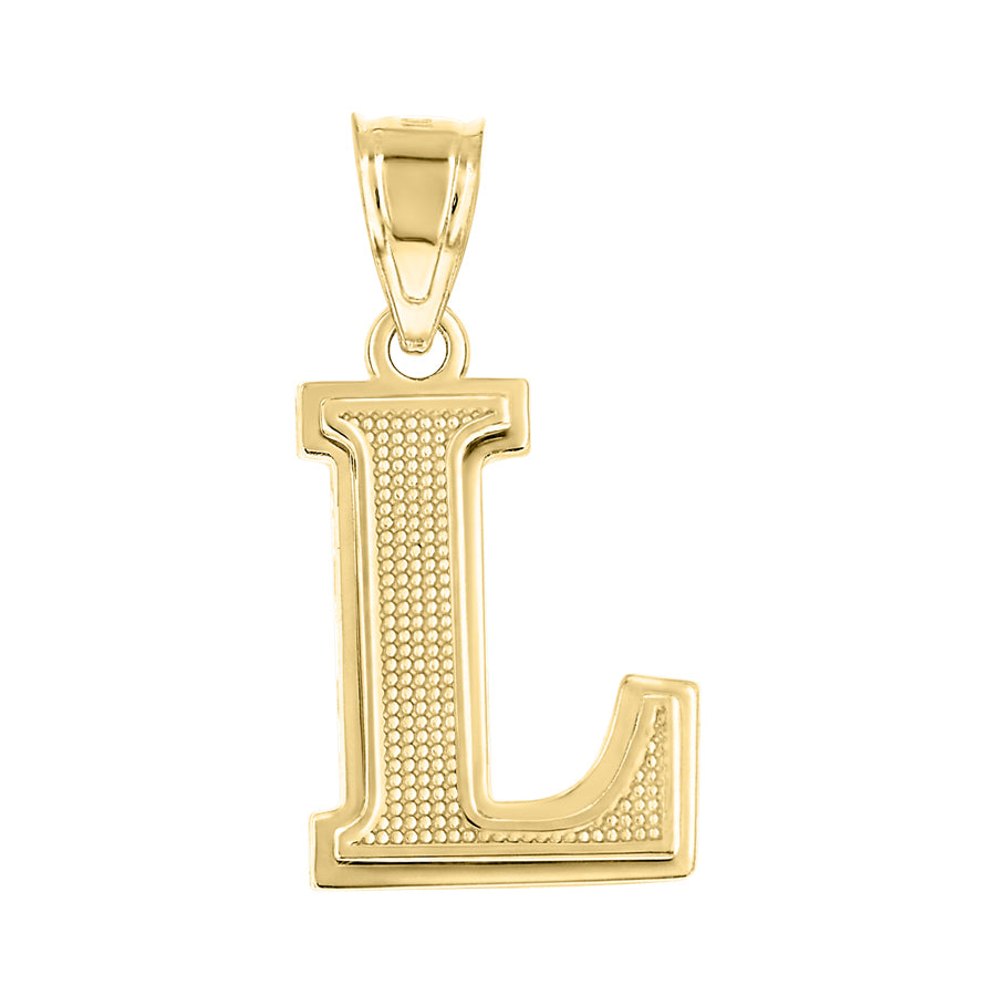 10Kt Gold Initial Letter  Pendant