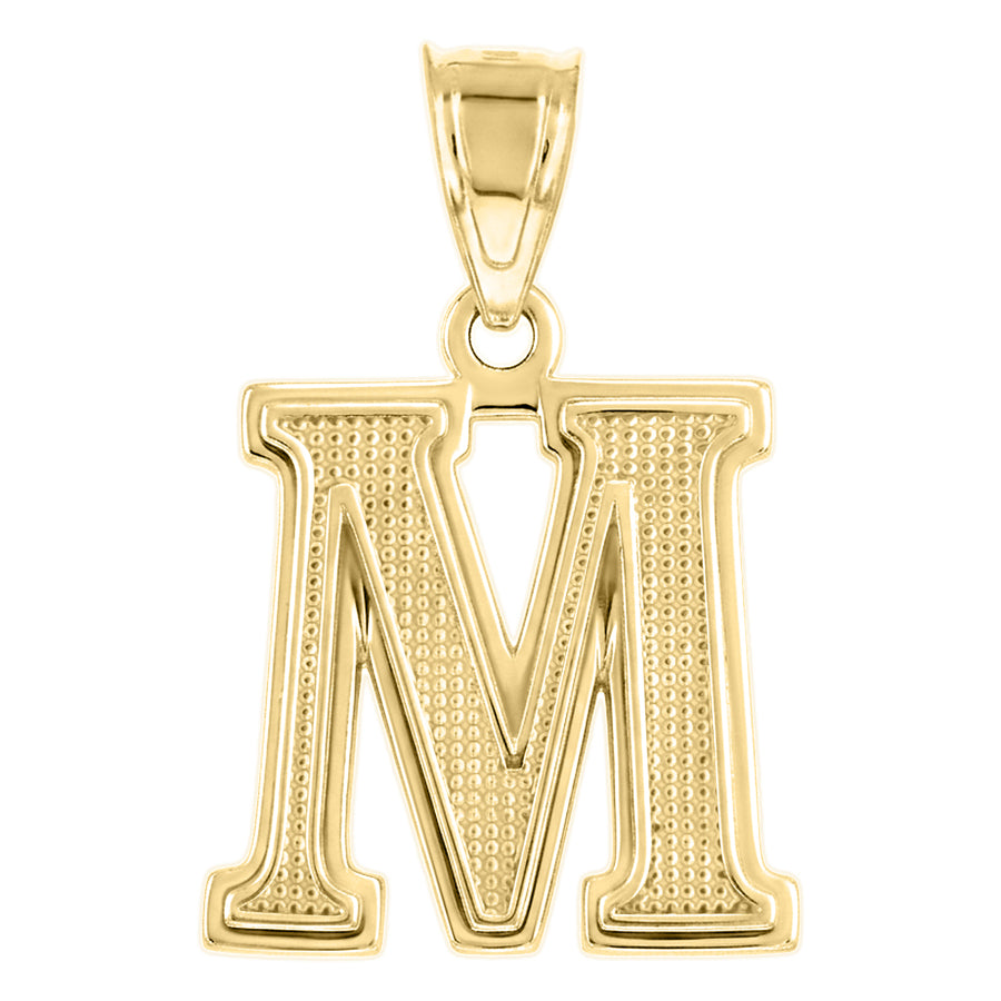 10Kt Gold Initial Letter  Pendant