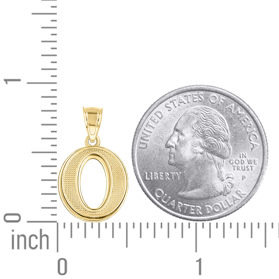 10Kt Gold Initial Letter  Pendant