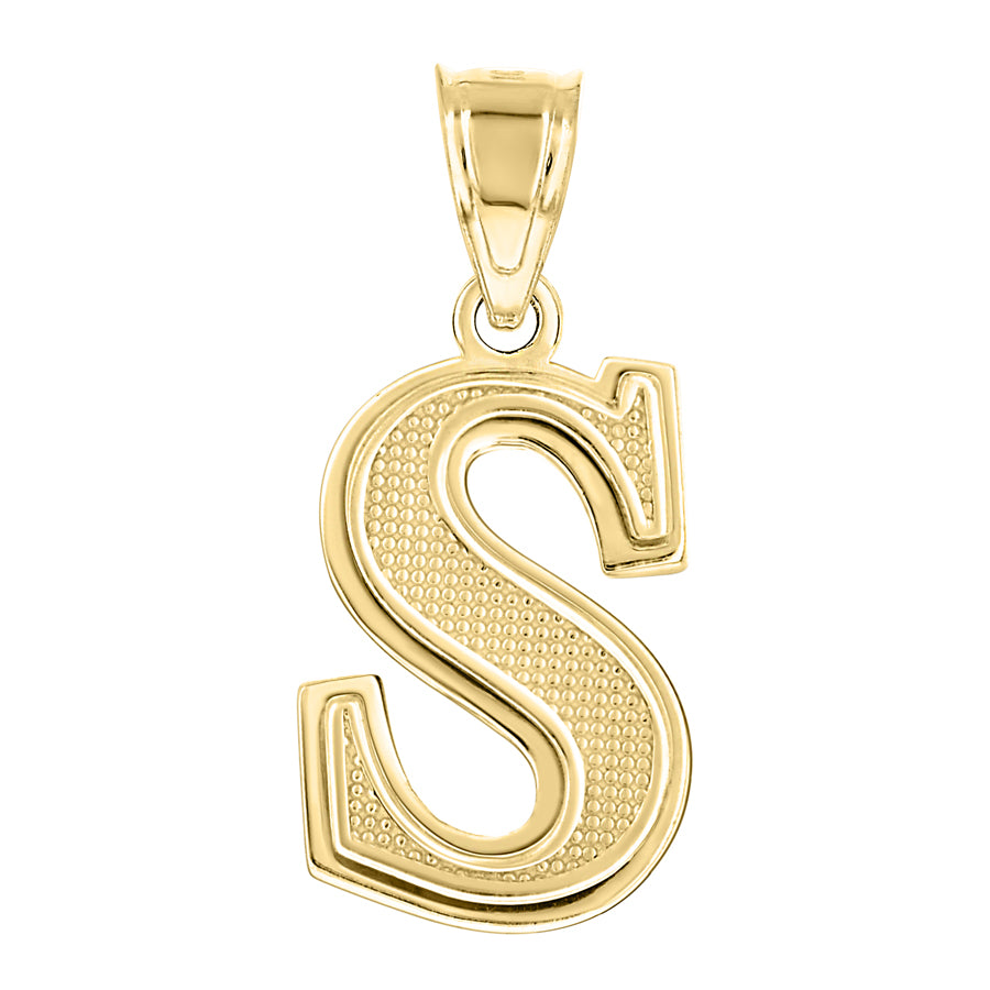 10Kt Gold Initial Letter  Pendant