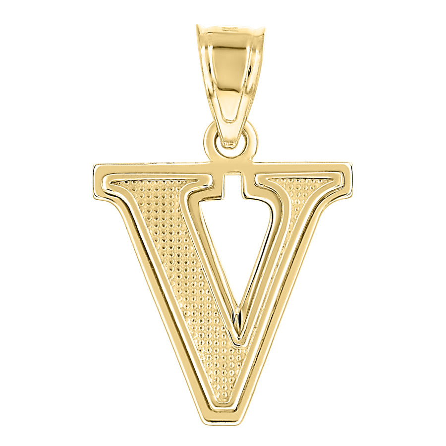 10Kt Gold Initial Letter  Pendant