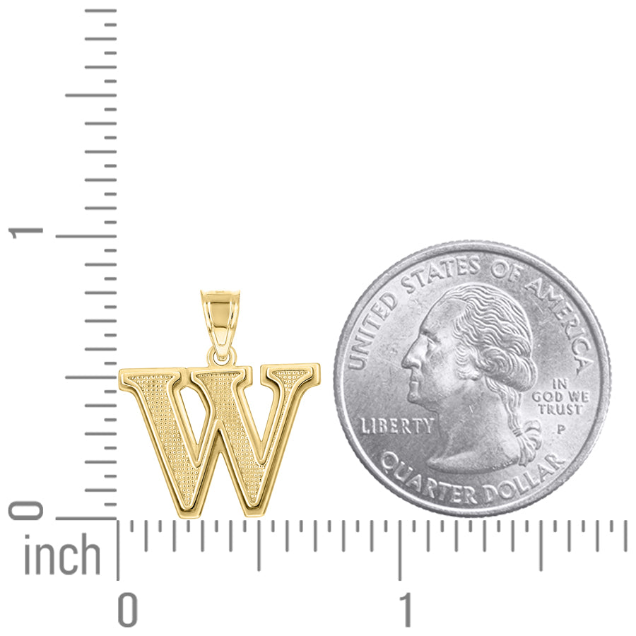10Kt Gold Initial Letter  Pendant