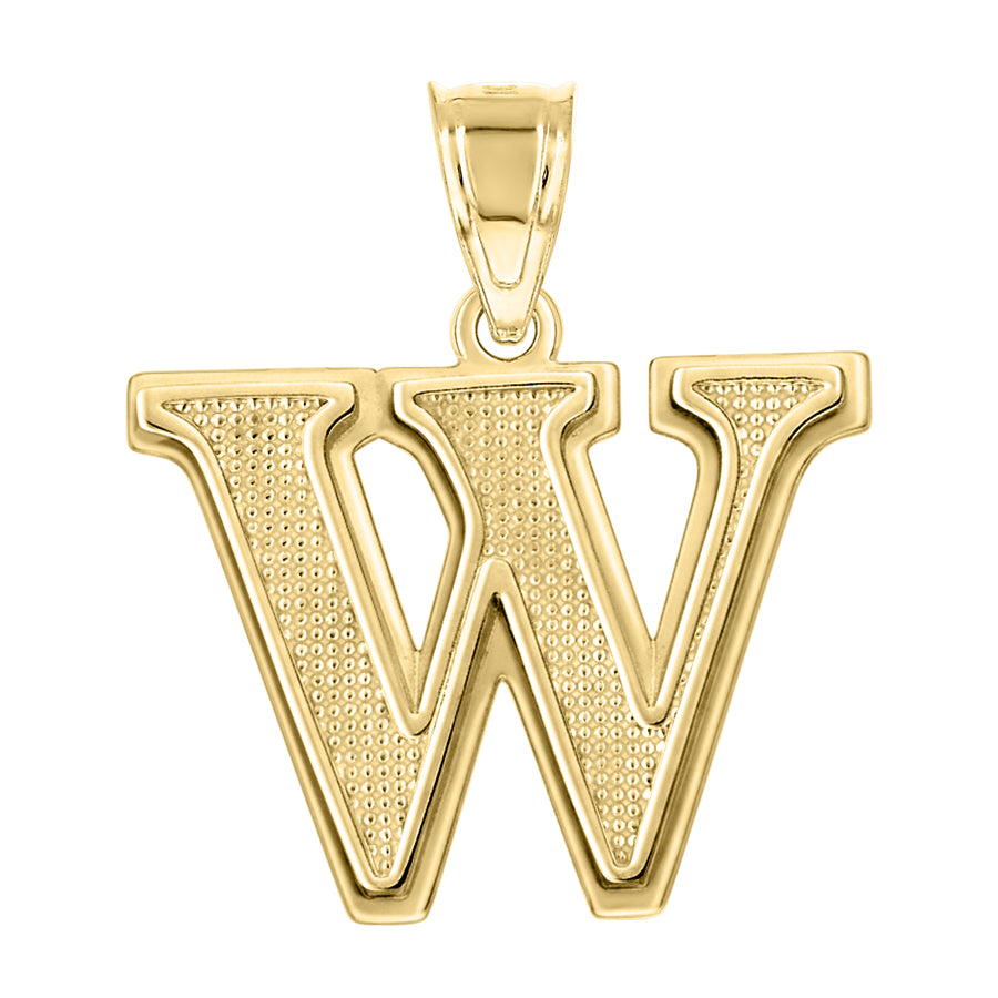 10Kt Gold Initial Letter  Pendant