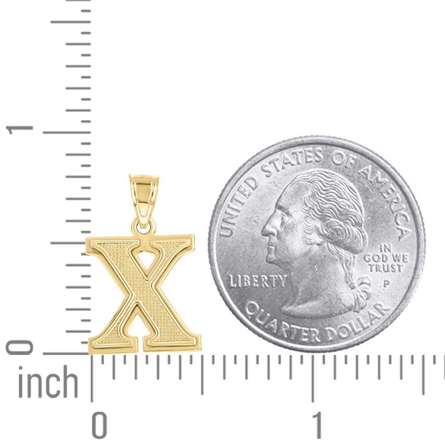 10Kt Gold Initial Letter  Pendant