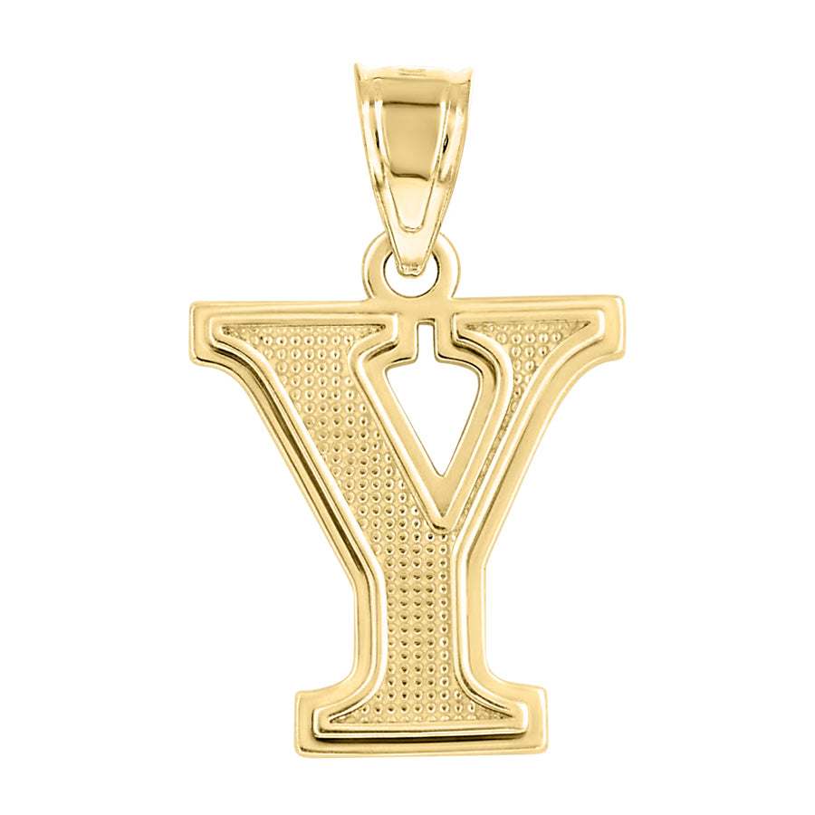 10Kt Gold Initial Letter  Pendant