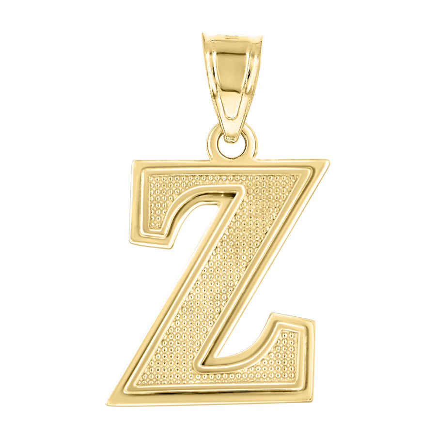 10Kt Gold Initial Letter  Pendant