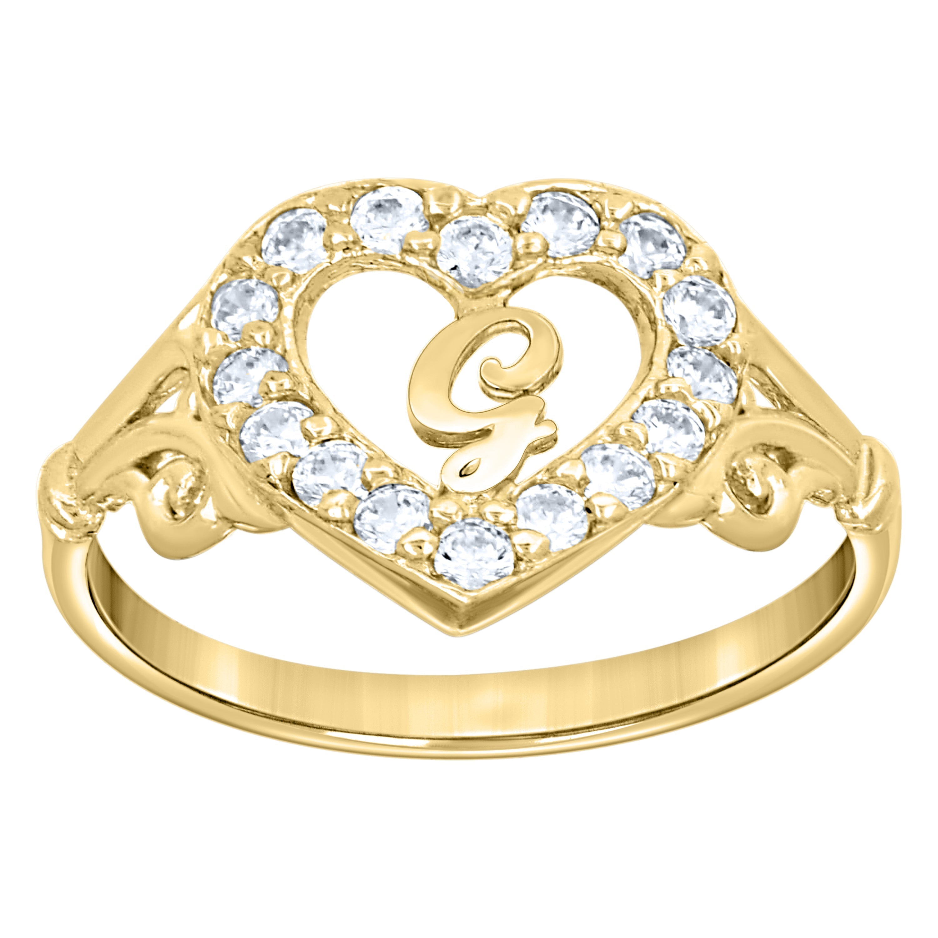 10K Gold Initial Letter  Ring "G"