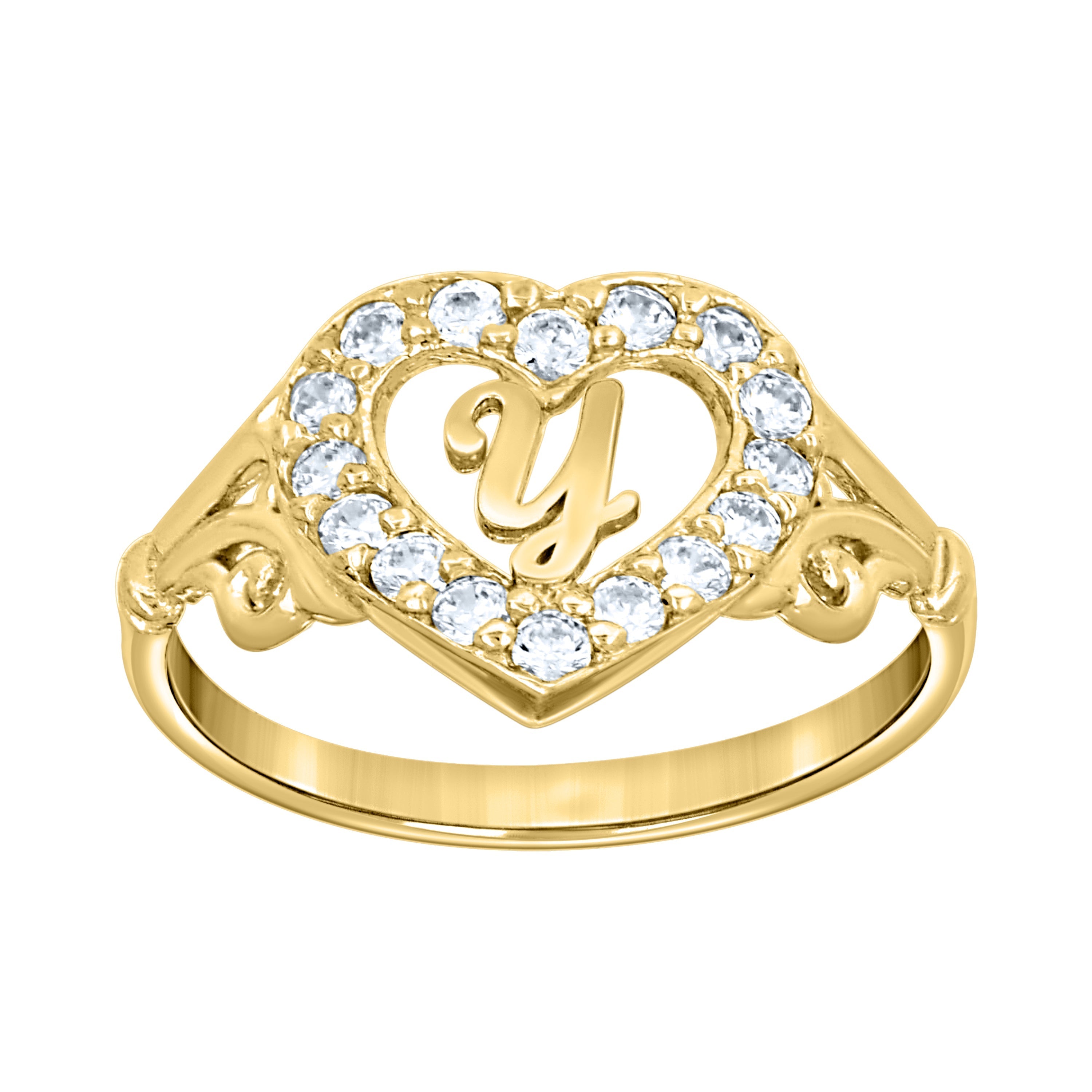 10K Gold Initial Letter  Ring "Y"