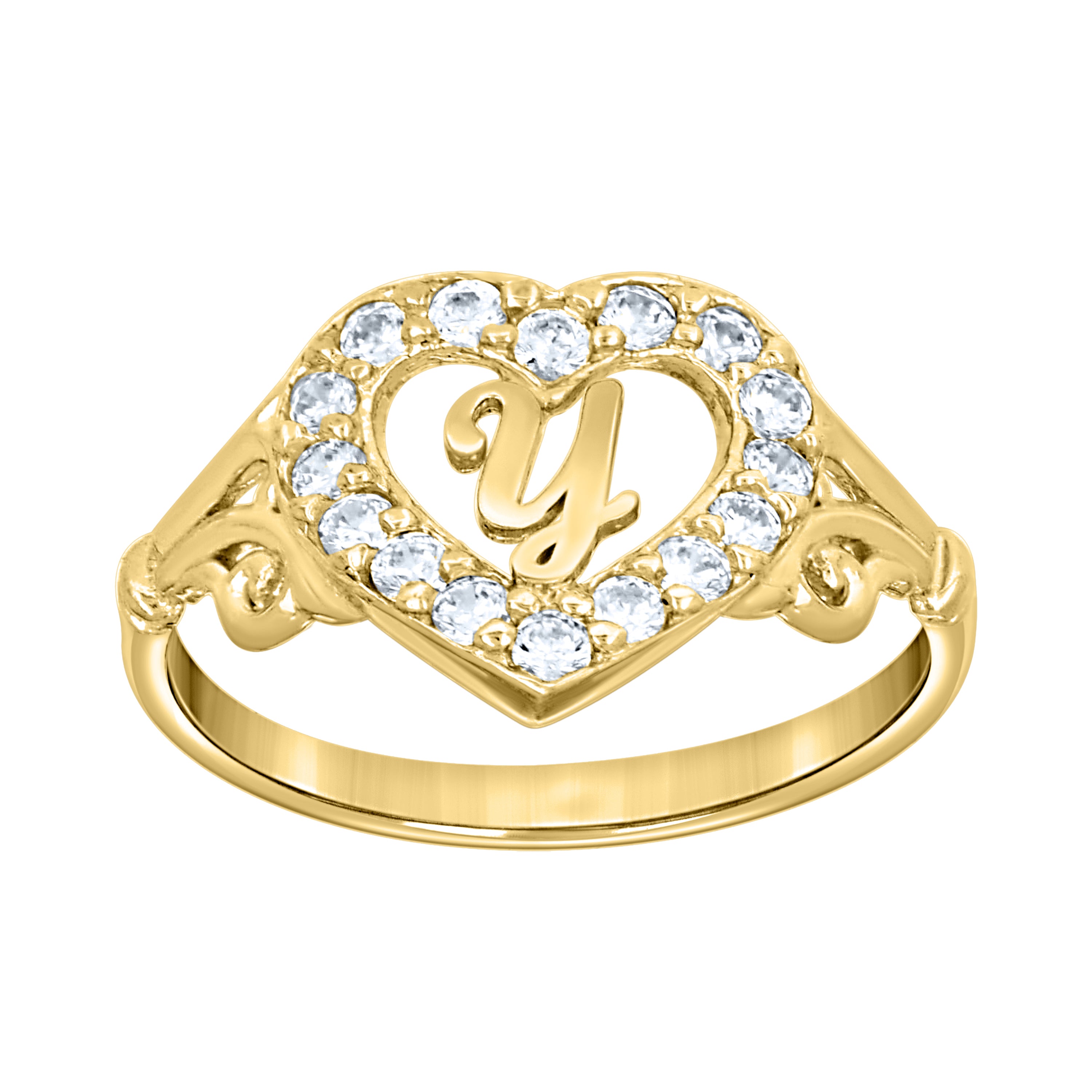 10K Gold Initial Letter  Ring "Y"