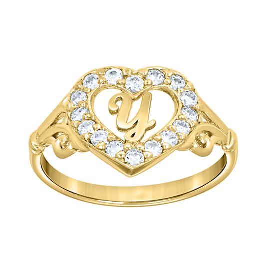 10K Gold Initial Letter  Ring "Y"