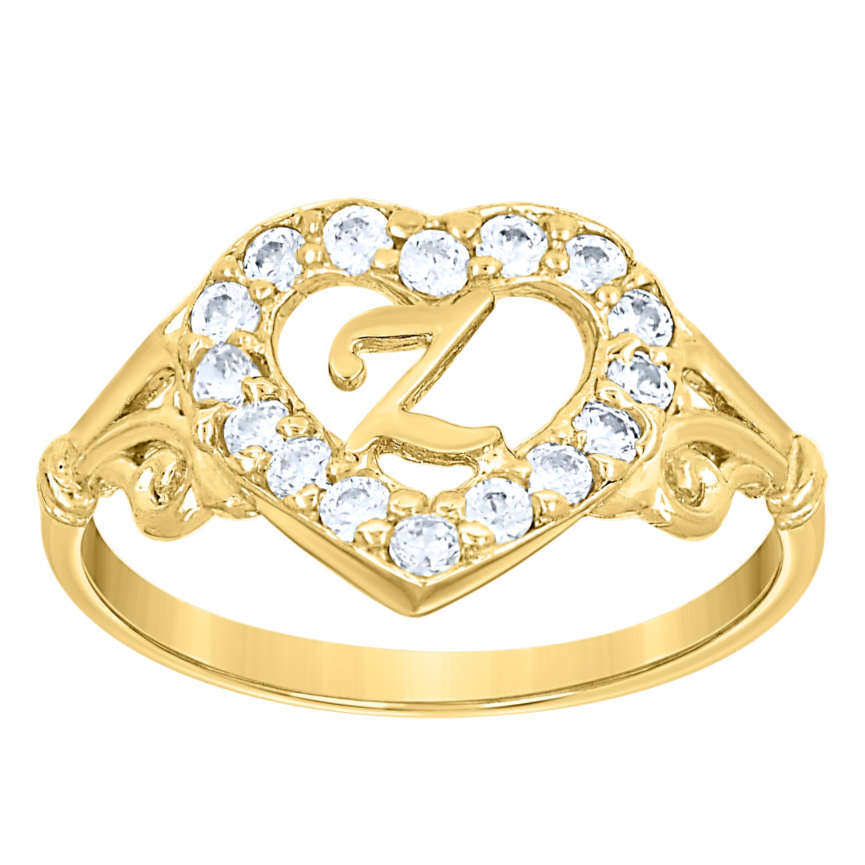 10K Gold Initial Letter  Ring "Z"
