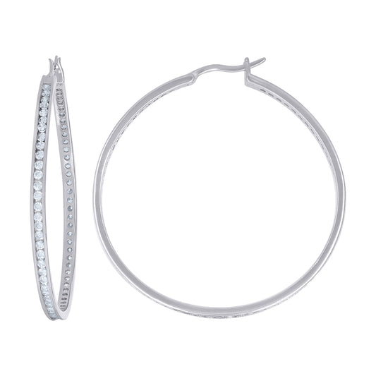 55mm-925 Cz-Stud Earring