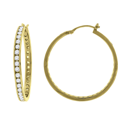 40mm-925 Cz-Stud Earring