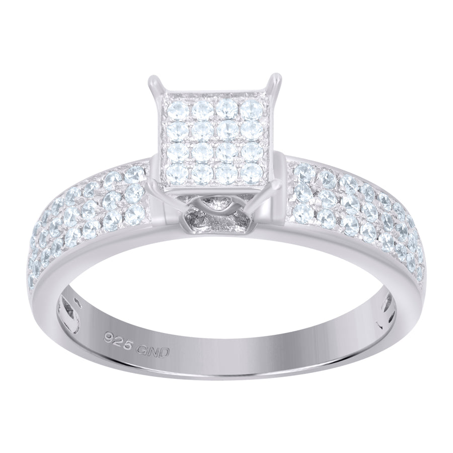 925 Sterling Silver CZ Ring S6-S9