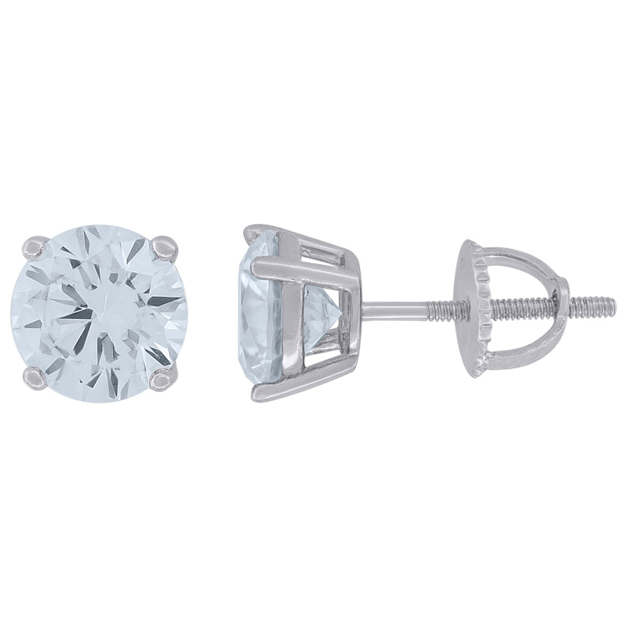 7mm-Round Cz-Stud Screw Back