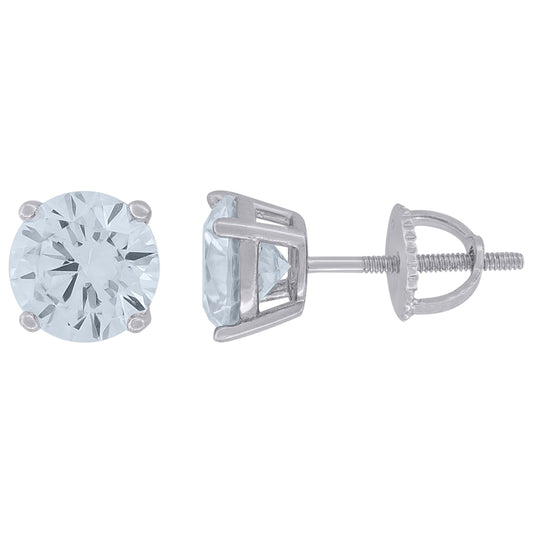 7mm-Round Cz-Stud Screw Back