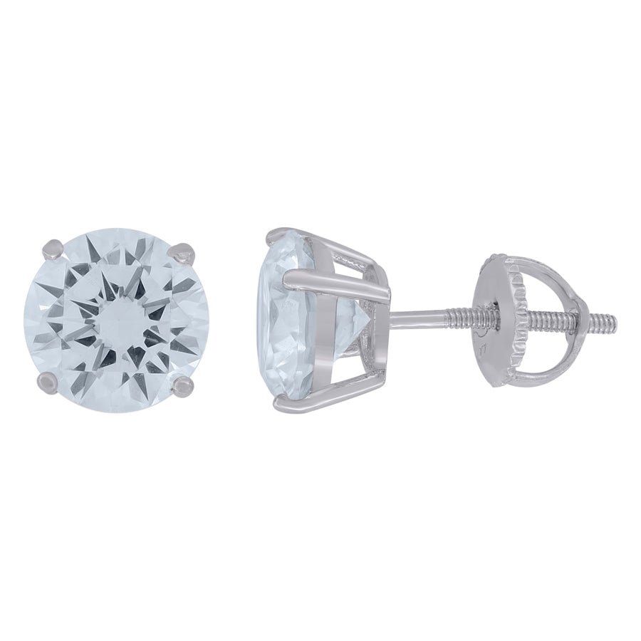 8mm-Round Cz-Stud Screw Back