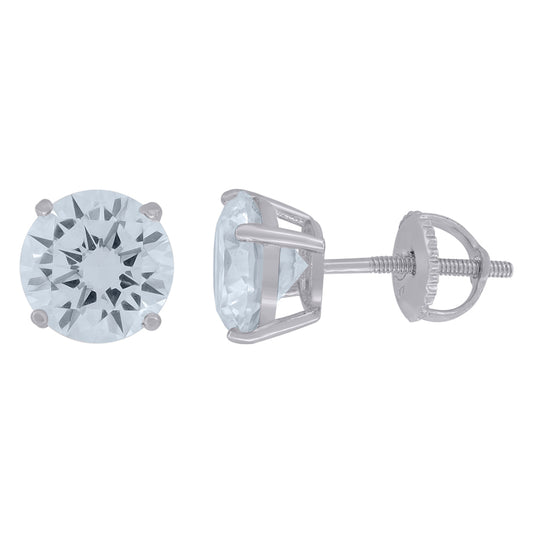 8mm-Round Cz-Stud Screw Back