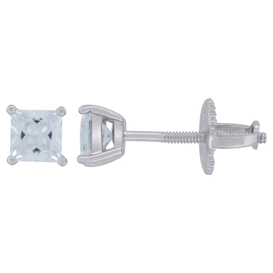 4mm-Square Cz-Stud Screw Back