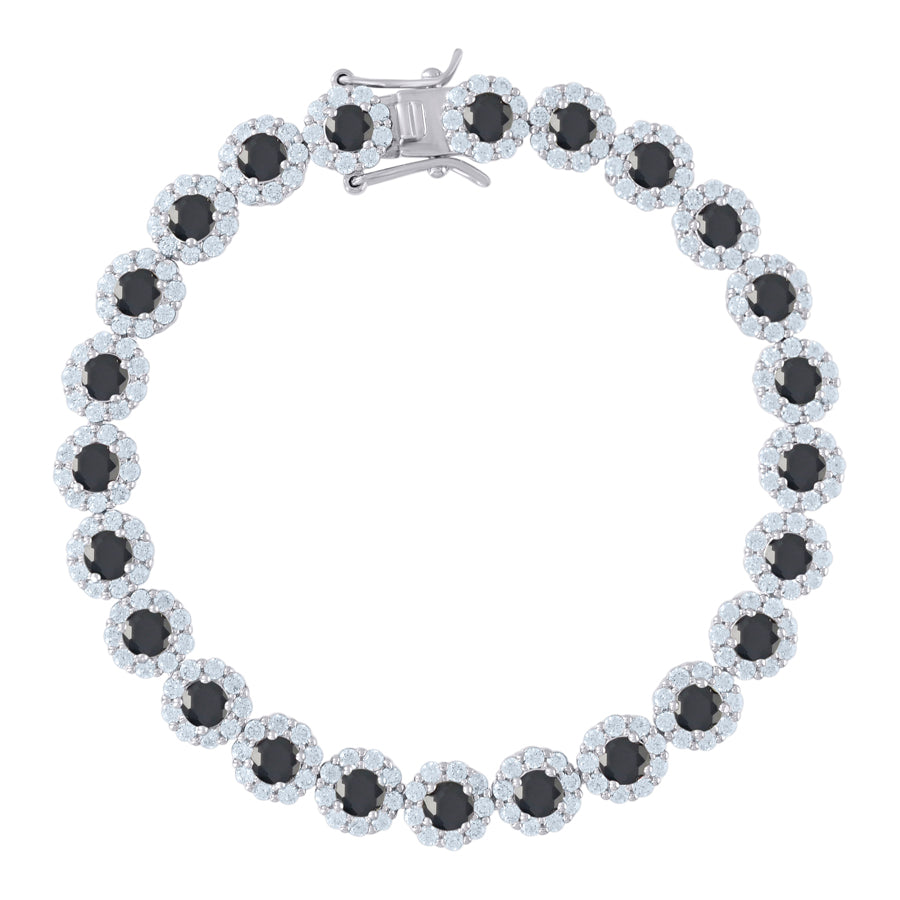 925-Flower Cz Bracelet