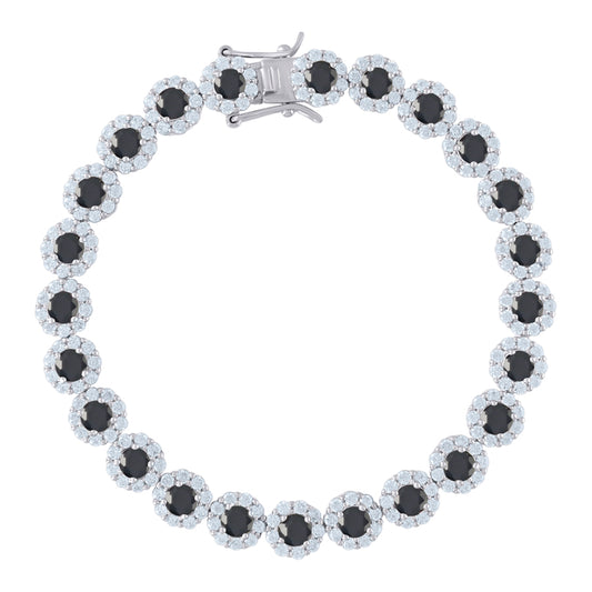 925-Flower Cz Bracelet