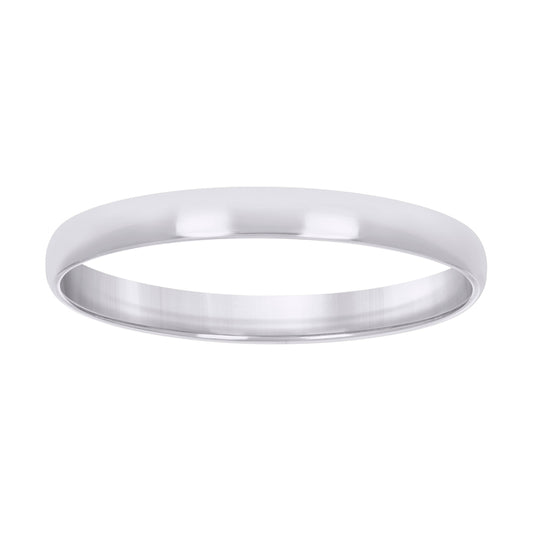 10KT WHITE GOLD REGFIT WEDDING BAND 2MM