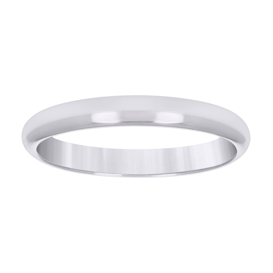 10KT WHITE GOLD REGFIT WEDDING BAND 3MM