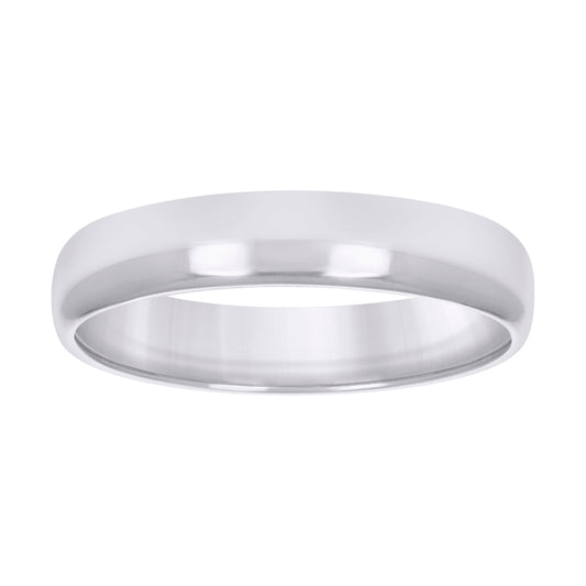 10KT WHITE GOLD REGFIT WEDDING BAND 4MM