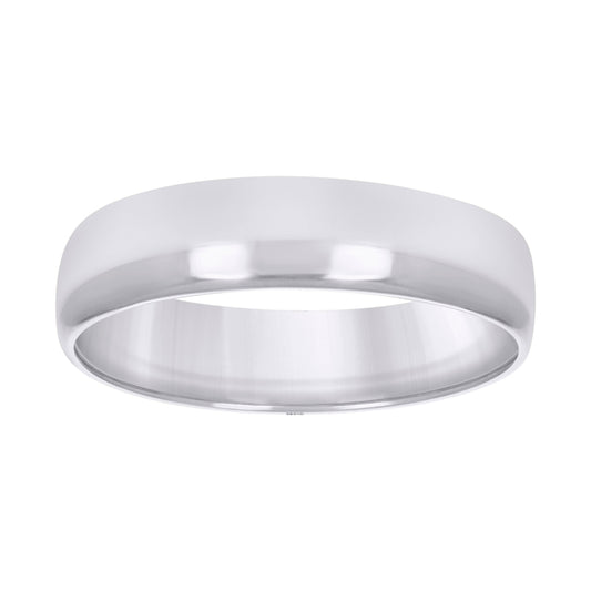 10KT WHITE GOLD REGFIT WEDDING BAND 5MM