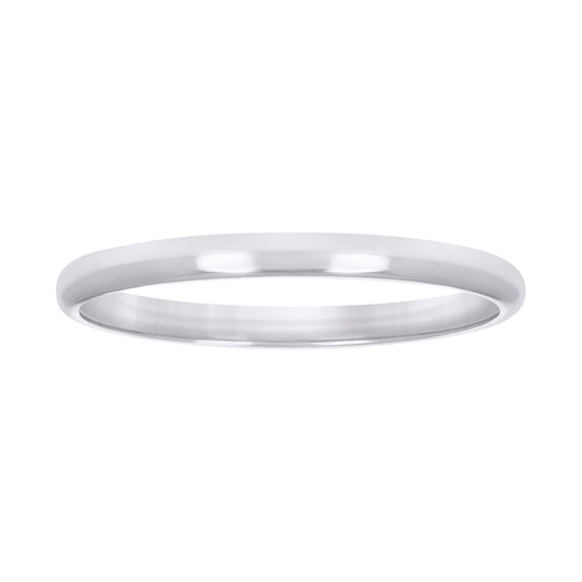 10KT WHITE GOLD COMFIT WEDDING BAND 2MM