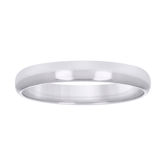 10KT WHITE GOLD COMFIT WEDDING BAND 3MM