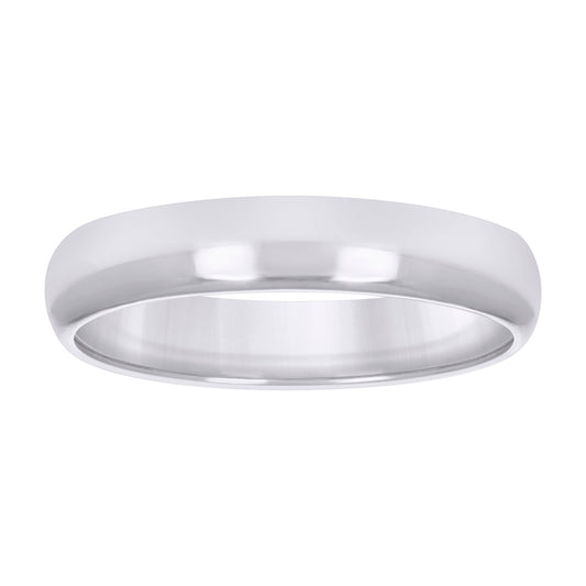 10KT WHITE GOLD COMFIT WEDDING BAND 4MM