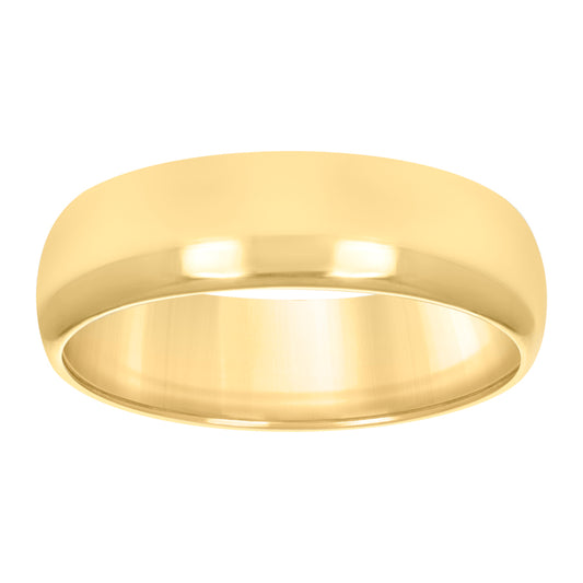 10KT GOLD COMFIT WEDDING BAND 6MM