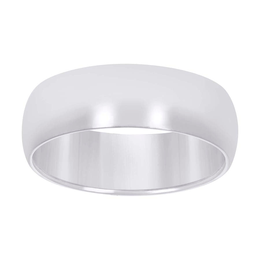 10KT WHITE GOLD COMFIT WEDDING BAND 7MM