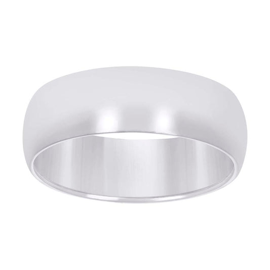 10KT WHITE GOLD COMFIT WEDDING BAND 7MM