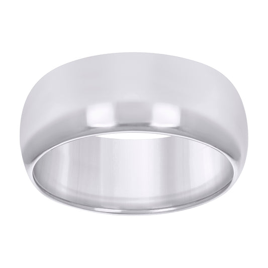 10KT WHITE GOLD COMFIT WEDDING BAND 8MM