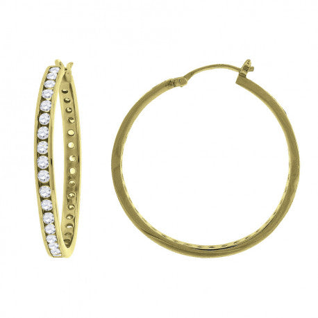 40mm-925 Cz-Stud Earring